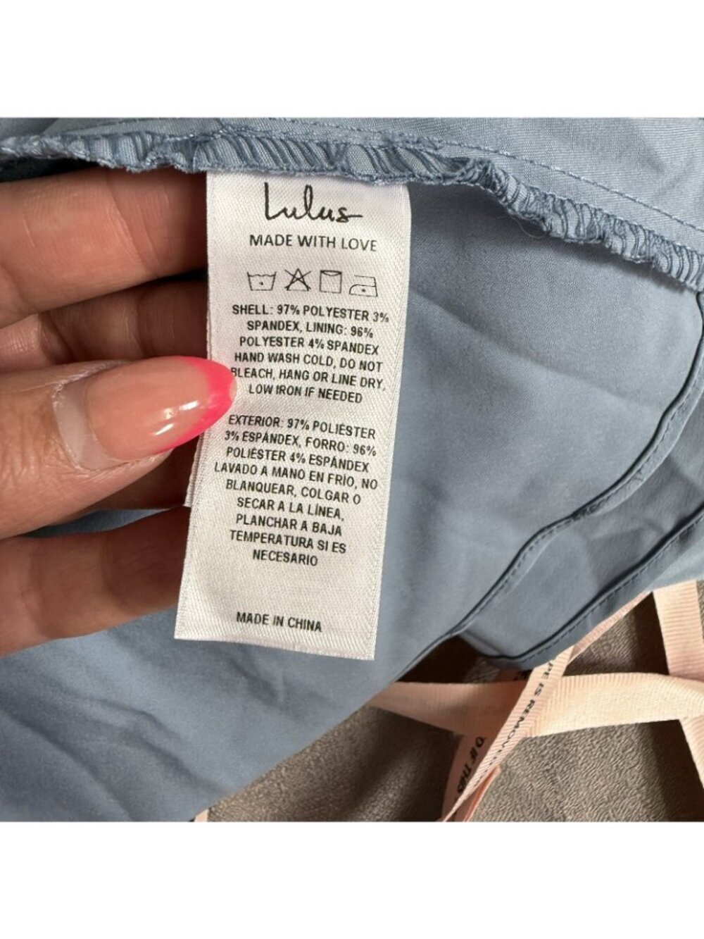 NWT Lulus Going with Elegance Slate Blue Satin Tiered Gown Bridesmaid Gala Small - Picture 11 of 14